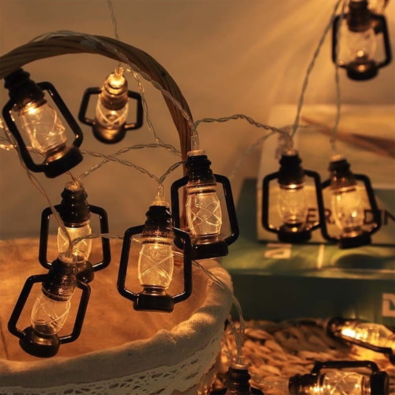 Gqtwoy LED Light String, Decorative Solar Powered String Lights, Outdoor Indoor Christmas Decor, Waterproof Fairy Lights, Nostalgic Paraffin Bottle Design, Warm Ambiance
