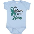 thumbnail image 3 of Inktastic My Mom is My Hero Ovarian Cancer Awareness Boys or Girls Baby Bodysuit, 3 of 5