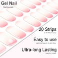 thumbnail image 4 of Tiras de gel para uñas WEKCEKCEK semicuradas, 20 unidades, con lima y barra, 4 of 7