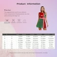 thumbnail image 7 of Eandarui Women's Christmas Sequins Bowknot Adorned Elf Costume Dress Mrs Santa Claus Party Outfit Red M, 7 of 7