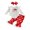 Style 2, variant on Loicainy Infant Baby Girls Christmas Clothes Set 3 6 12 18 Months Long Sleeve Letters Print Romper Santa Claus Print Flare Pants Bowknot Headband