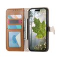 thumbnail image 3 of Leather For Samsung Galaxy S22 Ultra 5G Case Leaf buckle zipper wallet  3-card  Flip Wallet Leather Case With Card Holder Magnetic Closure  Phone Cases Cover,Brown,For Galaxy S22 Ultra 5G, 3 of 7
