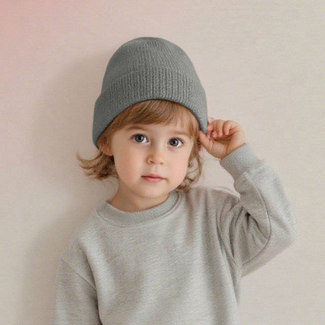 YUNAFFT Bonnet Tricoté Uni pour Enfants, Chaud, Décontracté, Style Classique Simple