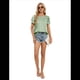 thumbnail image 3 of Camisa de Verano Fruncida con Mangas con Volantes para Mujer, Color Verde, Talla XXL, 3 of 8