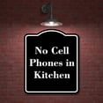 thumbnail image 2 of No Cell Phones in Kitchen BLACK Aluminum Composite Sign 20''x24'', 2 of 9