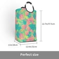 thumbnail image 3 of Bingfone Colorful Palm Leaves Laundry Hamper,Large Canvas Fabric Lightweight Storage Basket Toy Organizer Dirty Clothes Collapsible, 3 of 6