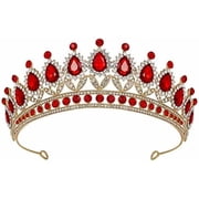 Rhinestone Wedding Tiara for Women, Royal Queen Crown Headband, Crystal Princess Hair Accessories for Prom Birthday