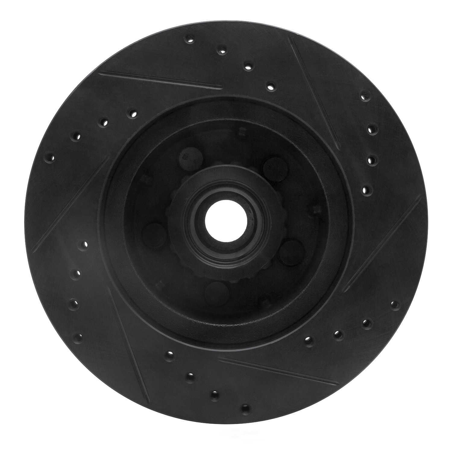 Dynamic Friction Company 633-39026L DFC Brake Rotor - Drilled And Slotted - Black