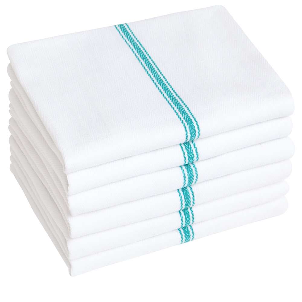 Premia Commercial Kitchen Towels, 12 Pack, White Dish Towels with
