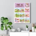 thumbnail image 4 of Ten Commandments Wall Decor for Home School Bible Canvas for Church Classroom Sunday School or Homeschool Christian Learning Old Testament Unframed, 4 of 4