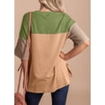 thumbnail image 2 of Eytino Womens Tops Summer Short Sleeve Crewneck Shirts Tops Color Block Lightweight Tunic Top, 2 of 4