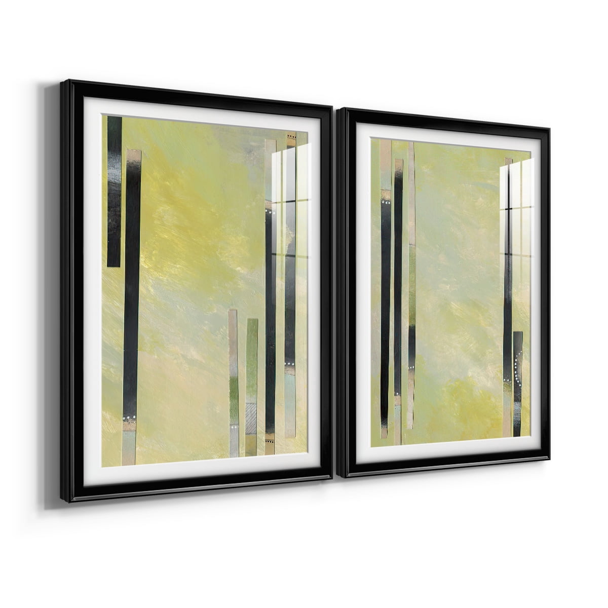 Wexford Home Neutral Assemblage I Premium Framed Print, 26.5" x 36.5" - Ready to Hang, Black (Set of 2)