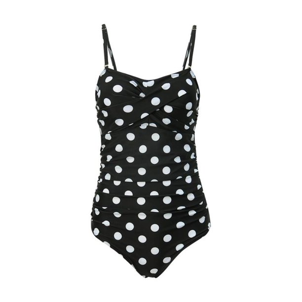 Womens One Piece Swimsuits Tummy Control Retro Bathing Suits Push Up Plus Size Swimwear Walmart Com