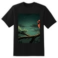 thumbnail image 2 of Plus Size Shirt for Women Black Tops for Women Short Sleeves Shirt for Women Red-Browed Bird Green 3 T Shirt Crewneck Shirt for Women 2XL, 2 of 5