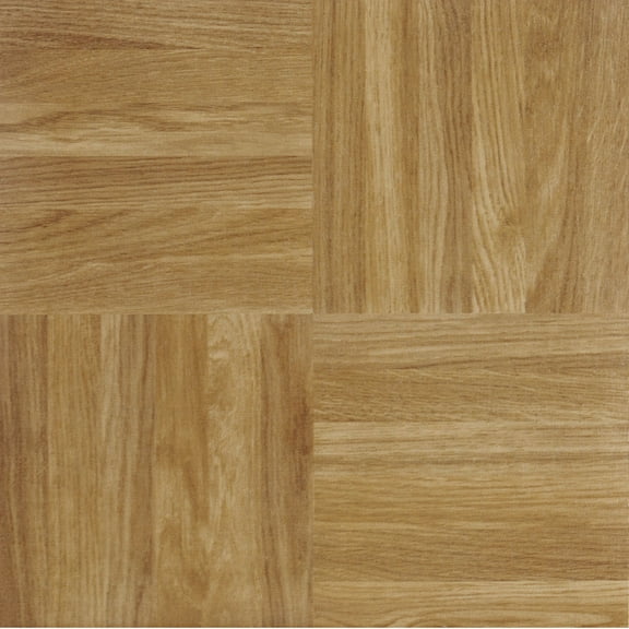 Traditional Elegance Madison Oak Parquet 12x12 Self Adhesive Vinyl Floor Tile - 20 Tiles/20 sq. ft.