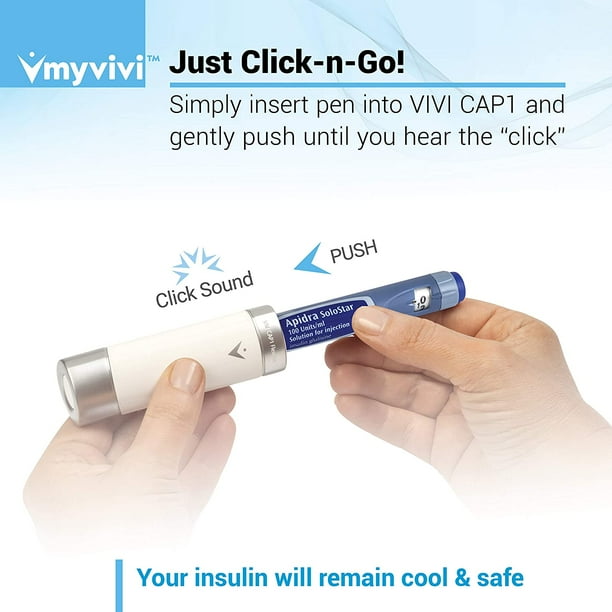 Vivi Cap Reusable Insulin Pen Cooler Case with Built in Cooling to Keep