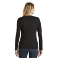 thumbnail image 2 of District DT6201 Women’s Very Important Tee Long Sleeve V-Neck Shirt - Black, 2 of 3