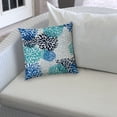 thumbnail image 3 of 20" X 20" Blue Seafoam And White Zippered Polyester Floral Throw Pillow Cover, 3 of 5