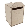 thumbnail image 1 of Exquisite Handcrafted Wooden Wedding Mailbox with Lock Key, Vintage Postal Style, Durable Plywood Construction, 1 of 7