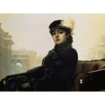 thumbnail image 2 of Kramskoj, Ivan 18x15 White Modern Wood Framed Museum Art Print Titled - Portrait of an Unknown Woman, 2 of 4
