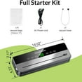 thumbnail image 7 of Automatic Vacuum Sealer Machine for Food Storage, Dry/Moist & Sous Vide, 65Kpa Suction, Built-in Cutter, Includes 30 Bags & Vacuum Hose, Silver, 7 of 7