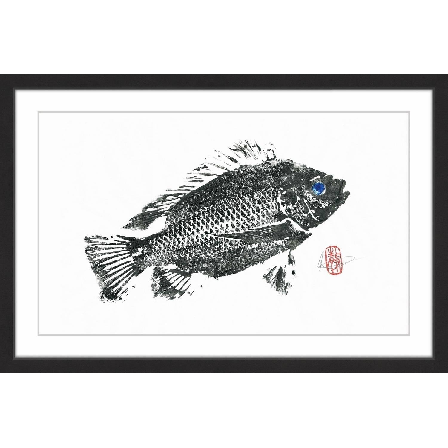 "Medium Tilapia" Framed Painting Print