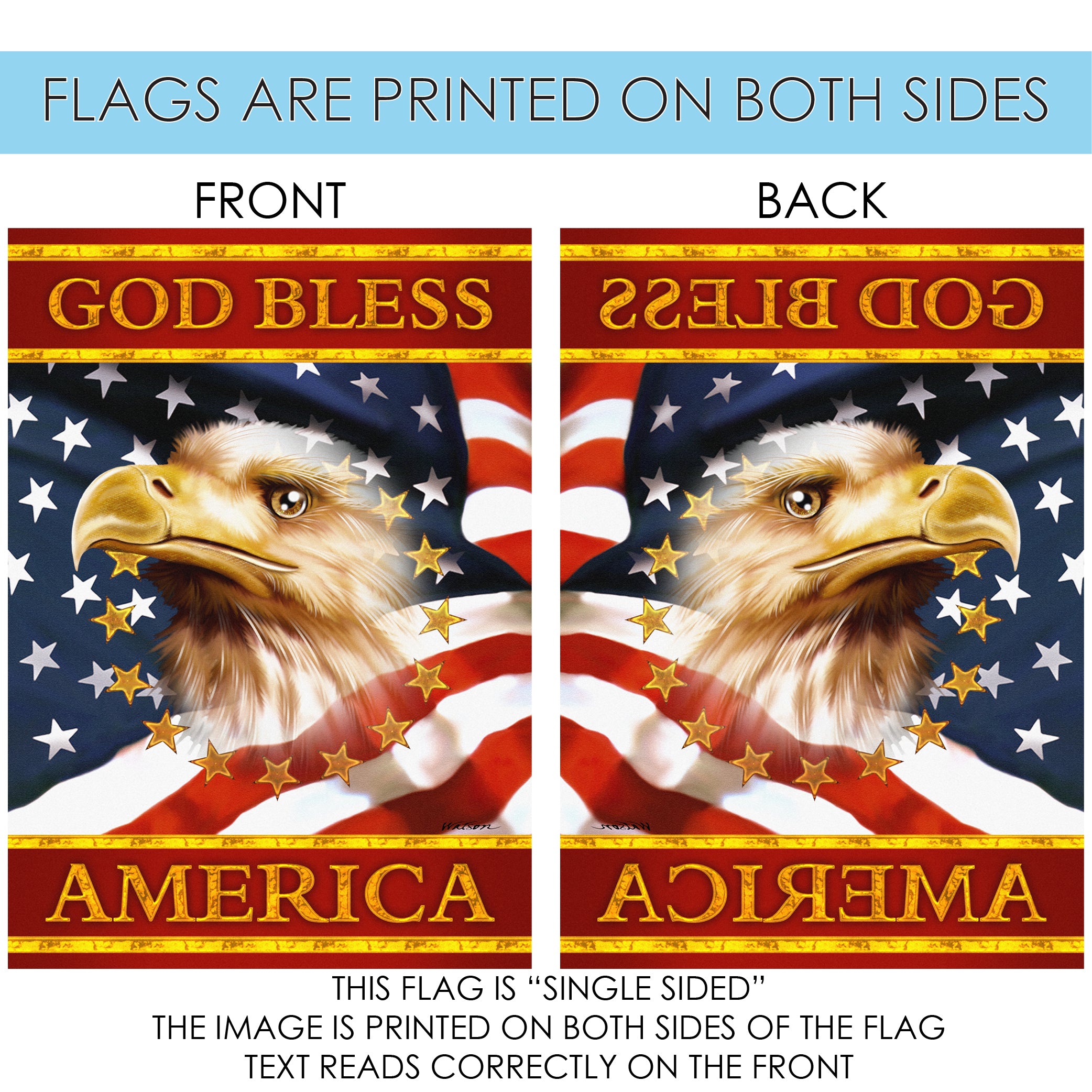 Toland Home Garden God Bless America House Flag - Walmart.com