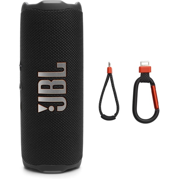 Restored JBL Flip 7 Portable waterproof and drop-proof speaker, Bold JBL Pro Sound with AI Sound Boost, 16Hrs of Playtime, and PushLock system with interchangeable accessories Black Refurbished