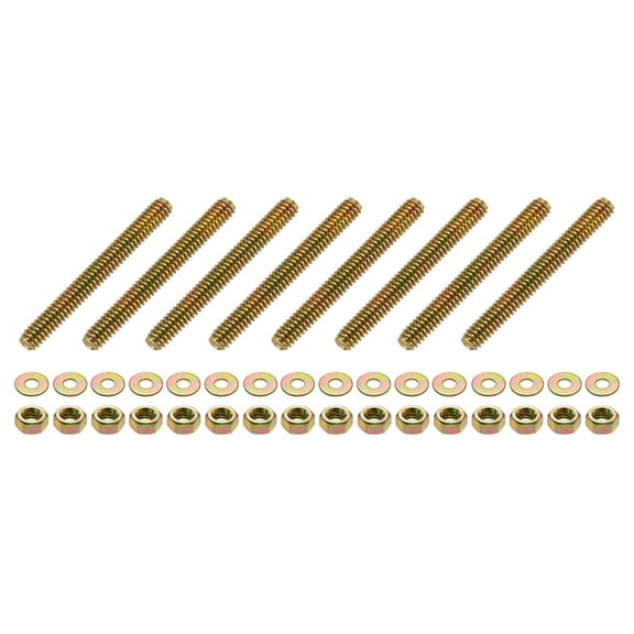 8Pack Fully Threaded Rod, 1/4"x2-1/4" Zinc-Plated Carbon Steel with Nuts Washers