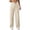 Beige, variant on Women Dress Pants Casual Wide Leg Work Slacks Stretchy Straight High Waisted Trousers Plus Size Business Clothes