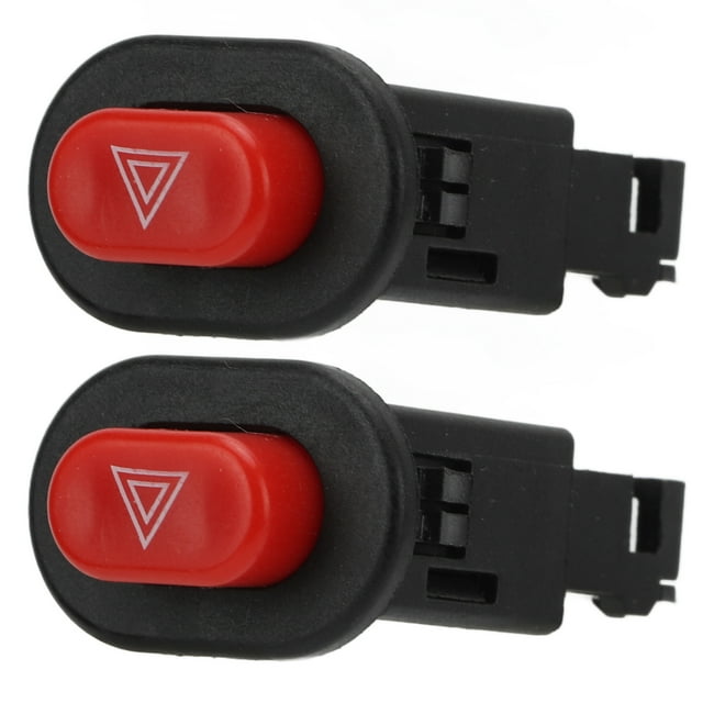 Bouton Interrupteur de Feu de Danger Double Flash Contrôleur d'Avertissement pour Moto Scooter