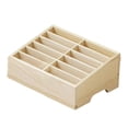 thumbnail image 2 of Siruishop Phone Storage Box Mobile Phone Management 12 Grid Decorative Rectangular Wooden Save Space Smartphone Storage Rack for Office Beige, 2 of 8