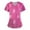 Pink, variant on LHVUOA Breast Cancer Scrub Tops Women Pink Ribbon Shirt Breast Cancer Awareness Support Nursing Uniforms Workwear