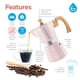 thumbnail image 3 of Cafetera espresso GROSCHE Milano para moka, 6 tazas, color rosa, 3 of 9