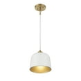 thumbnail image 4 of Trade Winds Nora 1-Light Pendant in White with Natural Brass, 4 of 5