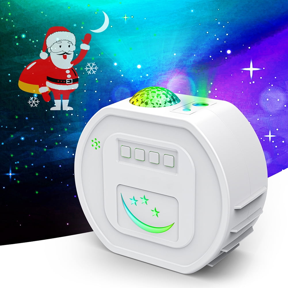 Private Jungle Christmas Projection Lamp, Projection Lamp with Bluetooth Music and Remote Control, White