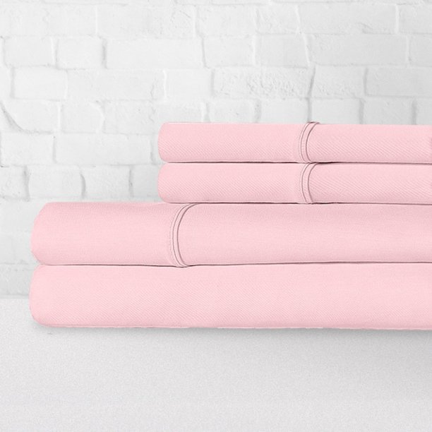 100 Cotton Percale Crisp & Cool 300 Thread Count 4Piece Sheet Set