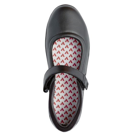 Anodyne No 33 Casual Mary Jane Stretch Velcro-7.5-Grey/Orange-Wide