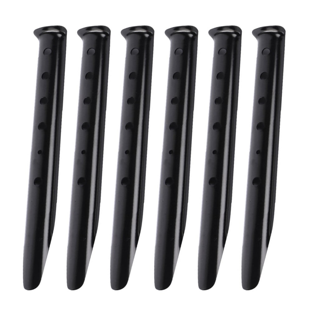 Splihome 6Pcs 31Cm Beach U-Shape Tent Stakes Camping Tent Pegs for Outdoor Camping Hiking Beach Snow Sand Ground Tarp Accessories 6 Color