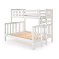 thumbnail image 3 of Bedz King Pine Wood Twin over Full Bunk Bed with End Ladder in White, 3 of 9