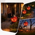 thumbnail image 3 of Kdkad Halloween Solar Lights Outdoor, Spooky Pumpkin Shaped Solor Garden Lights, Waterproof Lighted Halloween Decorations Outdoor for Porch Yard Pathway Lawn, Pumpkin Light for Halloween Party Supply, 3 of 8