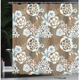 thumbnail image 3 of Ambesonne Floral Shower Curtain, Vintage Romantic Flowers Art, 69"Wx70"L, Pale Caramel, 3 of 4
