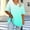 Cyan, variant on Women's Plus Size Short Sleeve Tops Under $10​ Oversized-neck Short Sleeved Solid Summer Base Shirt Sports T-shirt