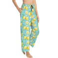thumbnail image 2 of Uemuo Yellow Lemon Pattern Women's Wide Leg Palazzo Lounge Pants with Pockets Light Weight Loose Comfy Casual Pajama Pants-X-Large, 2 of 9