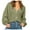 Army Green, variant on Fesfesfes Ladies Loose Sweater V-neck Solid Color Button Pullover Tops Women Fall Sweater Outer Sweaters Plus Size $10