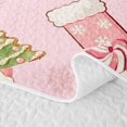 thumbnail image 5 of Erosebridal Gingerbread Man Twin Quilt Set, Christmas Stocking Twin Coverlet Set, Pink, 2 Pieces, 1 Bedspread and 1 Pillowcase, 5 of 7