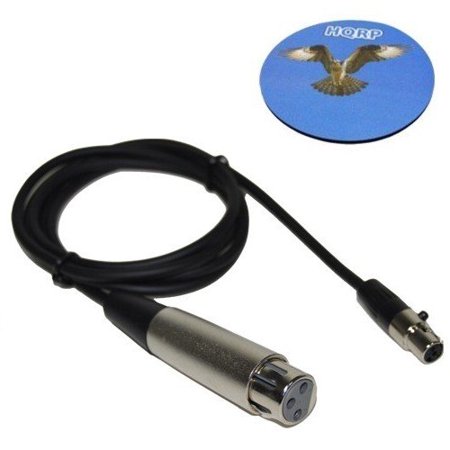 Ta5f Connector - HQRP 4-Pin Mini Connector (TA4F) to XLR(F) Connector Microphone Adapter Cable for Shure AXT100 T1 T1G UT1 SC1 BLX1 PG1 PGX1 PGXD1 GLXD1 QLXD1 SLX1 LX1 FP1 ULX1 ULXD1 UC1 UR1 UR1M U1 + Coaster