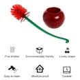 Cherry Toilet Brush Cute Creative Toilet Brush with Standing Bowl Long Handle, Toilet Bowl Brush