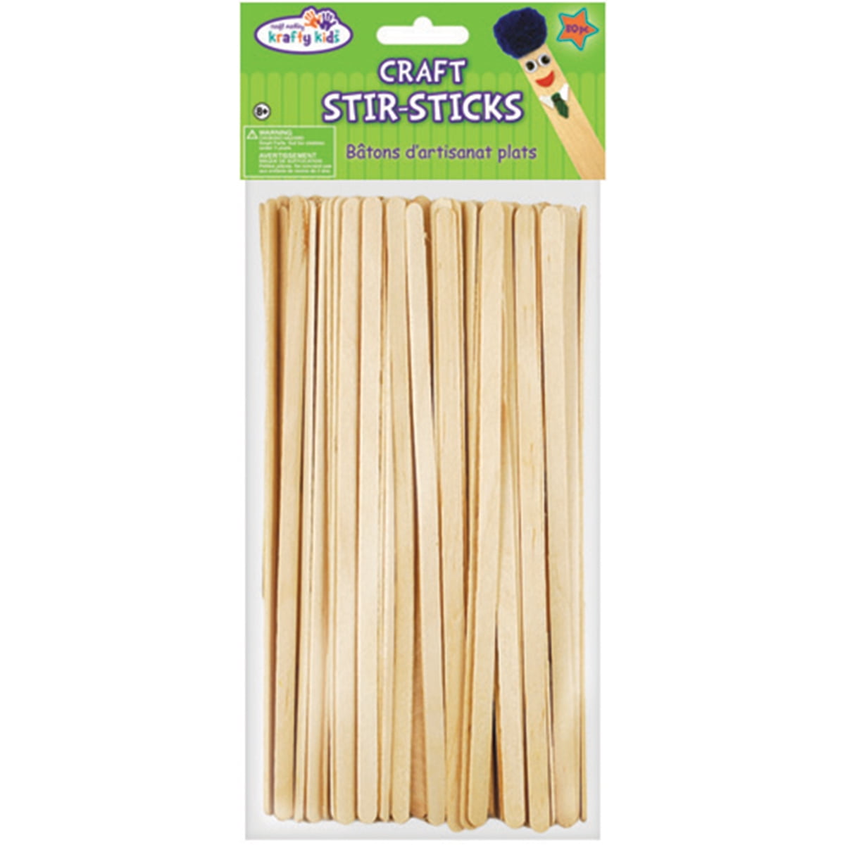 CW520 MULTICRAFT WOOD CRAFT STIR STICKS 7 5 NAT 80PC Walmart Canada
