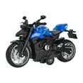 thumbnail image 4 of Juguete de motocicleta para niños, colección de juguetes de moto extraíble, aleación, resistente, simulación de modelo de motocicleta para regalos de Azul, 4 of 9